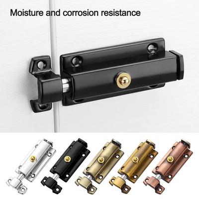 New Stainless Steel Door Lock 3Inch Self-locking Security Bolt Latch Anti-theft Hardware Door Latch Door