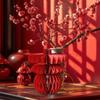 Chinese New Year Decoration Lantern Red Paper Hanging Ornaments Spring Festival Table Centerpiece for Restaurant Bedroom Events