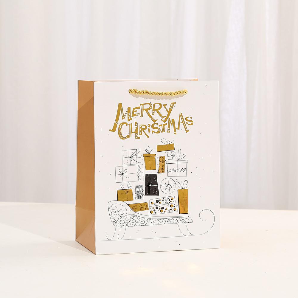 StoBag, Weihnachtliche Geschenktaschen, Warme Feiertagswünsche, für Partyzubehör, Süße Verpackung, Wiederverwendbares Papier, 6/10 Stück