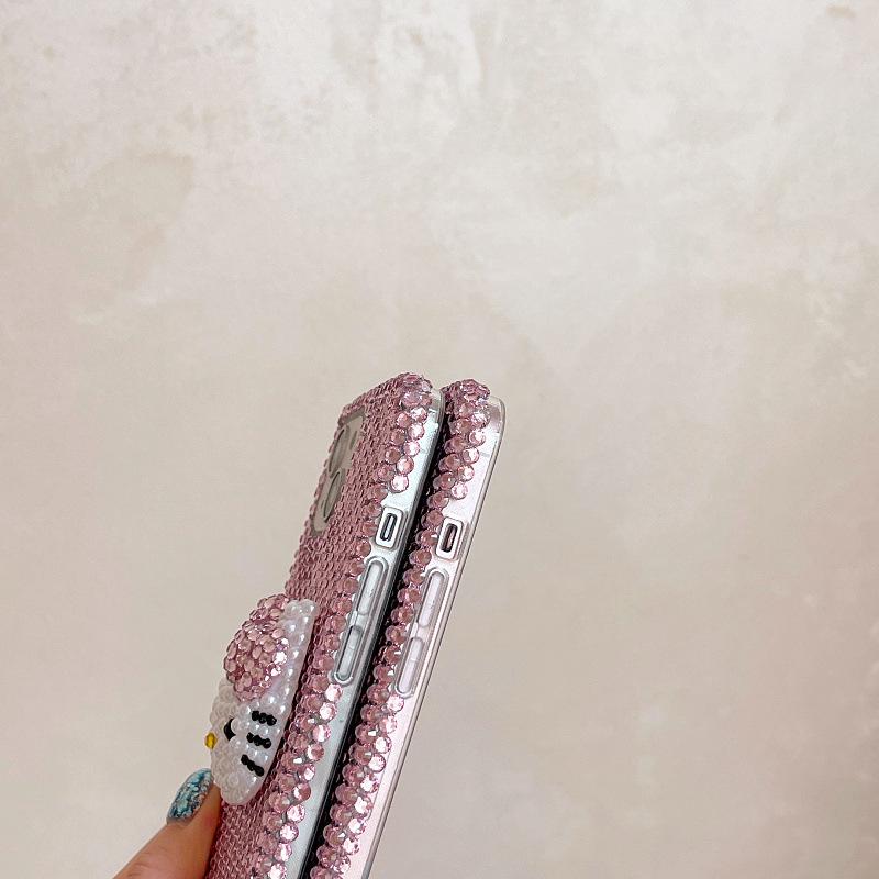 Goddess Rhinestone Sticker for iPhone 17 Pro Max/16/13/11 - Luxury Diamond Anti-Fall Case
