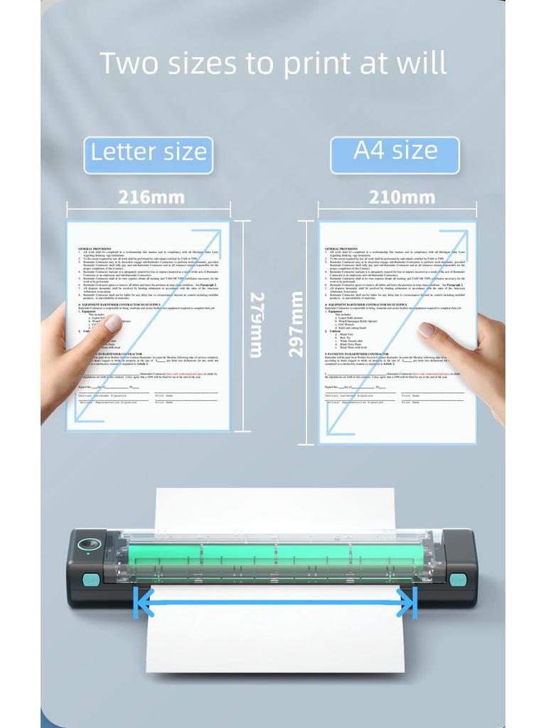 Phomemo M08F Portable A4 Inkless Thermal Printer for Office and Tattoo Use