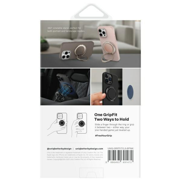 Uchwyt magnetyczny do telefonu UNIQ Gripfit 360 Magnetic Różowy