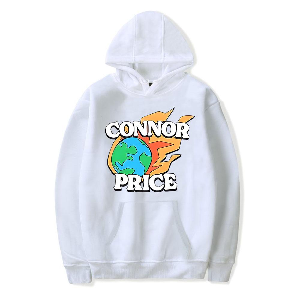 Unisex Connor Price Letters Hoodie Sweatshirt Cartoon Printed Streetwear Hoodies for Couples Men Women