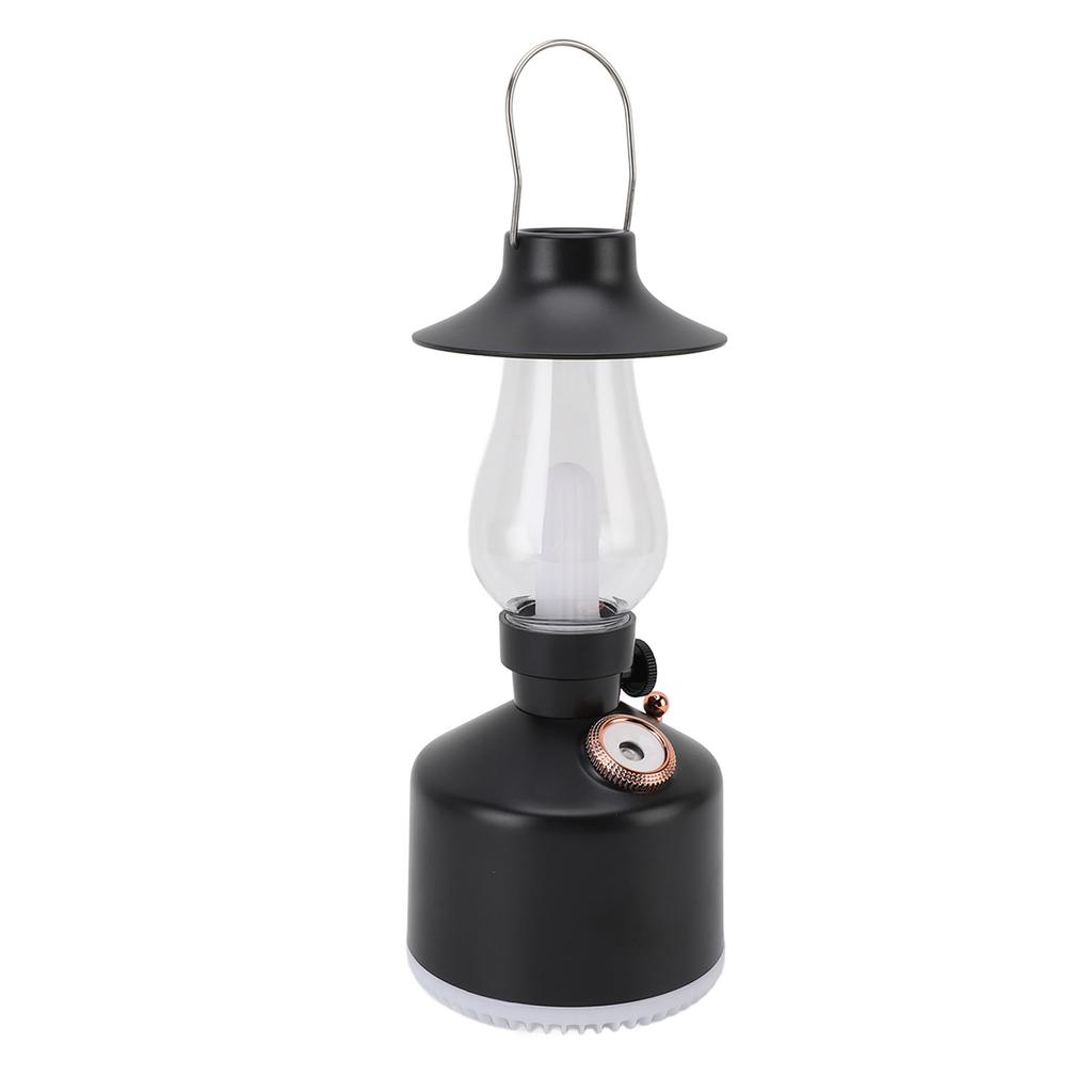 Vintage zvlhčovač vzduchu s nočním světlem ve tvaru petrolejové lampy, tichý domácí zvlhčovač 280 ml, zelený