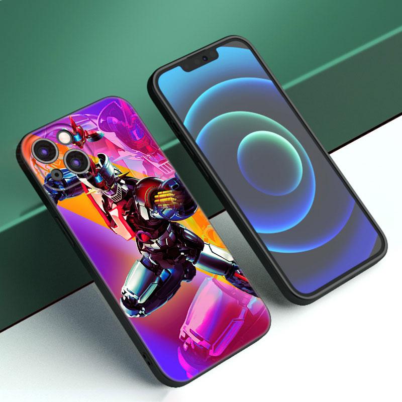 

Anime Mazinger Z Phone Case For Apple iPhone 12 13 Mini 11 14 15 Pro Max 7 8 Plus X XR XS SE 2020 2022 Black Silicone Case iPhone 11 Pro Max