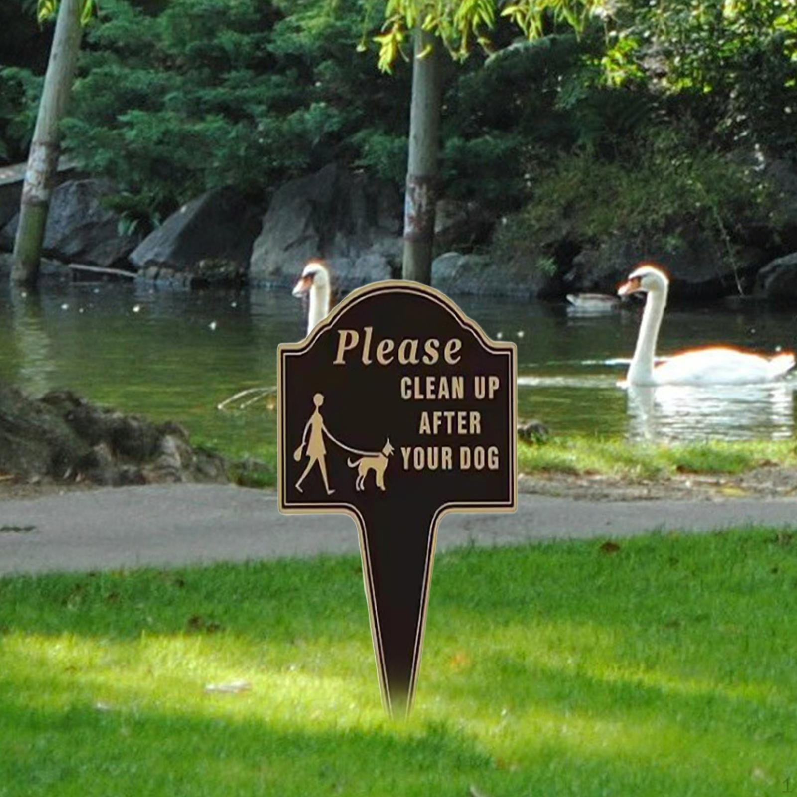 

Clean up after Your Dog Sign Decorative Garden Stake Easy to Recognize Walking Yard Plaque