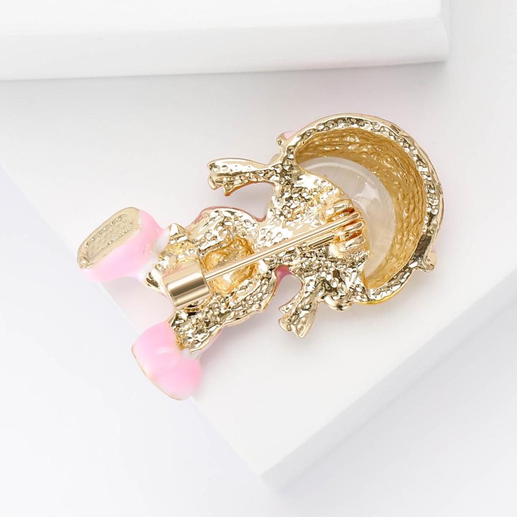 Fashion Brick-Moving Little Girl Brooch Niche High-End Women'S Dress Suit Jewelry Corsage Matching