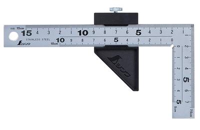 Curved Thick Width Silver 15cm 8 Step Scale with Stopper 12433