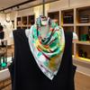 Silk Scarf Custom Luxury Satin Two-Side Pure Digital Printing Square Women Silk Scarf