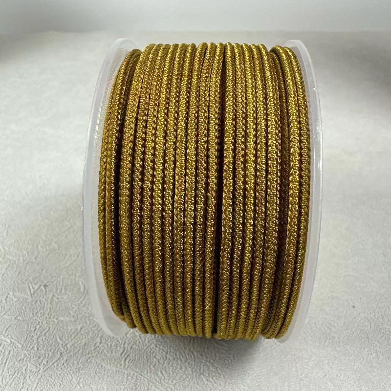 High-End Ruyi Knot Hand-Woven 2mm Pendant Necklace Rope - Colorful Jewelry Cord for Jade DIY 2mm Ruyi Cord Approx. 20m