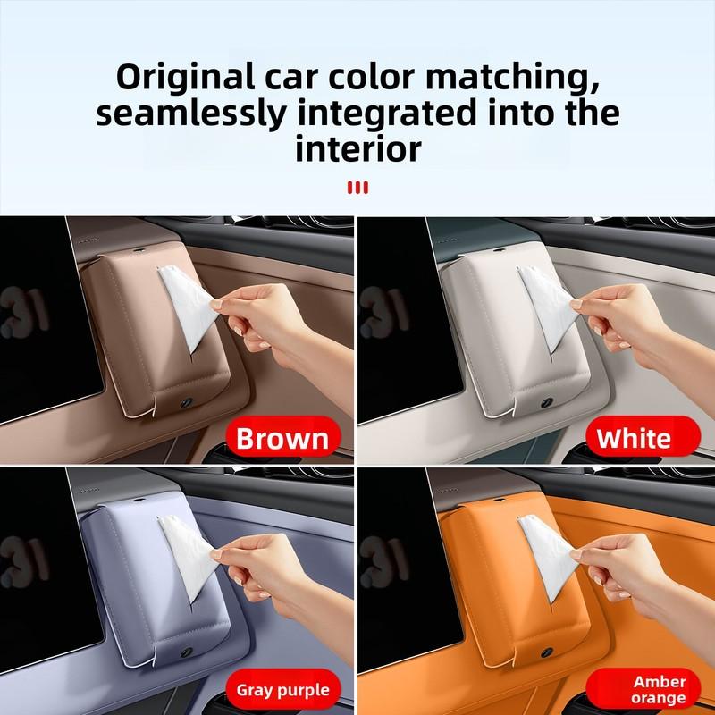 Car Tissue Box for Li Auto I6 I8 L6 L7 L8 L9 Livis 2026 Original Car Color Leather Tissue Box Automotive Interior Modification