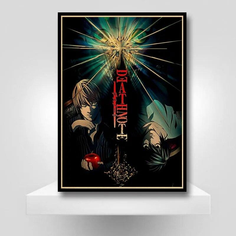 Classic Anime Death Note Poster Mural Retro Kraft Paper Prints Wall Sticker Bar Room Decoration Painting Home Decor Picture