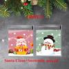 100/200pcs Christmas Candy Cookie Donut Packaging Bags Christmas Self Adhesive Gift Bag Xmas New Year Navidad Noel Decoration