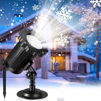 Snowflake Led Lamp With Remote Control Outdoor Lawn Garden Christmas Stage Decor Decoration Projection Pattern Blizzard Lamp New