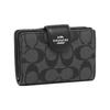 Coach Corner Zip Classic Fashion Monogram Corner Zip PVC Wristlet Clutch Mahjong Wallet Women Clutch Charcoal C0082-SVDK6