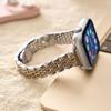 Schlankes Edelstahl-Metall-Damen-Uhrenarmband für Apple Watch 38/40/41mm 42/44/45/46/49mm Geeignet für iWatch Serie SE987654321