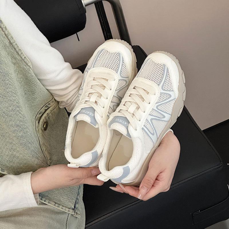 Mesh breathable thick-soled color matching German training shoes women's summer new casual versatile and lightweight Forrest Gump shoes