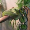 Fun Climbing Rings Snake Exercise Toy for Small Pet with Flexible Joints Safe Reptiles Terrarium Hanging Decoration Toy