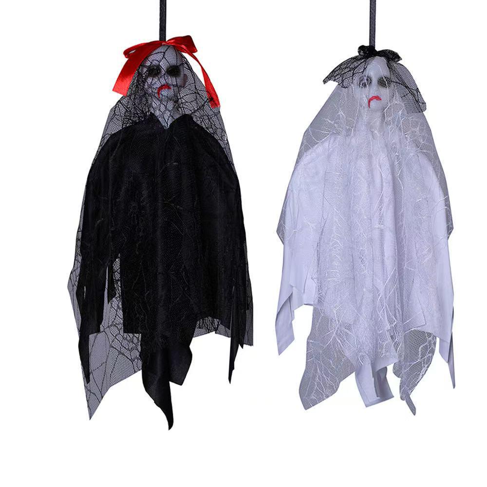 Halloween Hanging Skeleton Ghost Gauze Ornament for Outdoor Decoration
