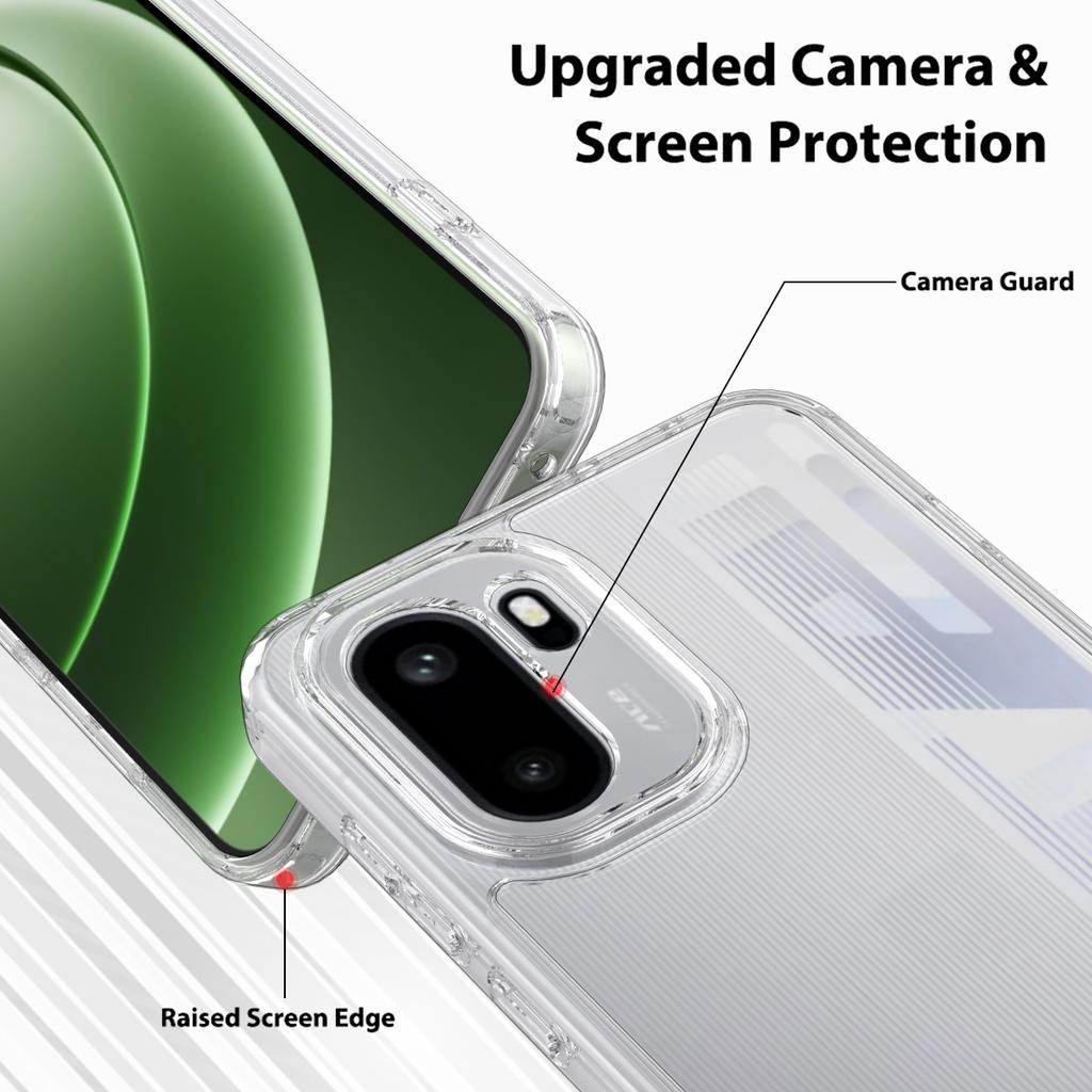 For OnePlus Ace 6 5G/OnePlus Ace 6T 5G/OnePlus 15R 5G Clear Phone Case TPU+Acrylic Shockproof Phone Back Cover