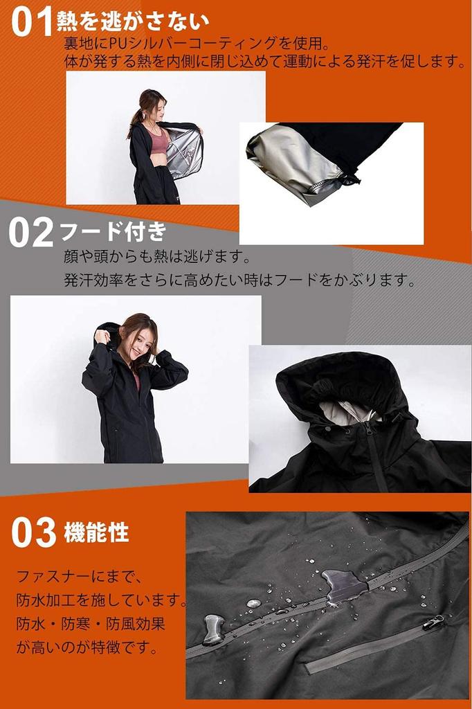 SPALTAX and Sauna Suit Waterproof Rainwear Women's Men's Set, Raincoat,