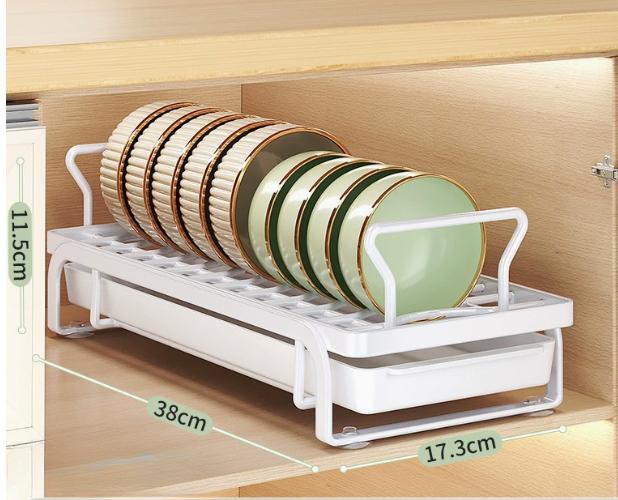 Выдвижная сушилка для посуды кухонная Сушилка для посуды Кухонная полка для хранения посуды Органайзер для шкафов с контейнером для палочек Артефакт для хранения 10800₽
