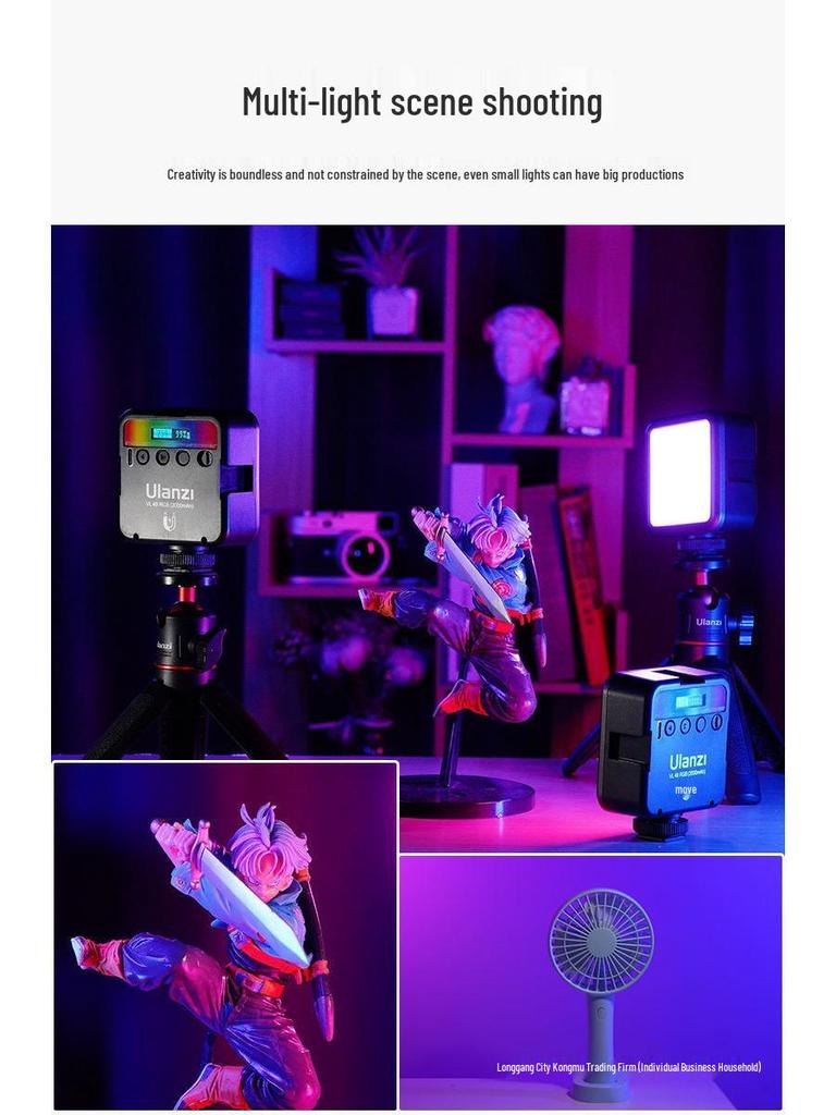 2025 VL49RGB Mini Pocket Full Color Fill Light for Mobile Photography