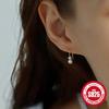 Ins Pearl Zircon S925 Sterling Silver Temperament Elegant Design Earrings Earrings Ear Hooks Pearl Earrings