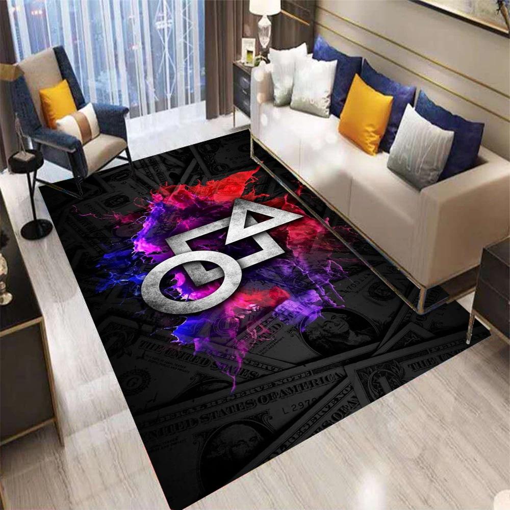 3D Abstraktní Moderní Koberec s Gamepadem, Koberec pro Obývací Pokoj Ložnici Pohovku Dekorace Vstupní Rohožka, Dětská Hra Protiskluzová Podložka na Podlahu