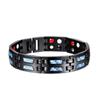 Yuyi Double Row Men's Carbon Fiber Magnet Bracelet - European and American Fashion.
