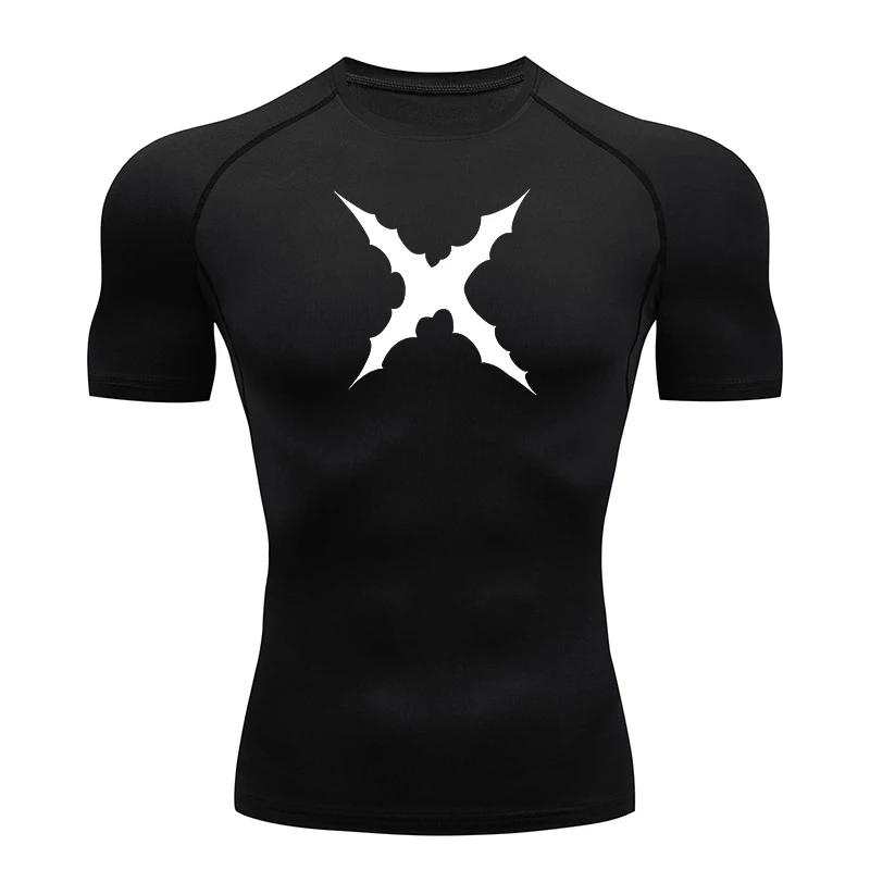 Casual Breathable Compression Moisture-Wicking T-shirt Men Gym Workout Running Undershirt High Elasticity Sport Quick Dry Tee Tops Activewear