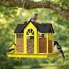 House Shape Wild Bird Feeder Metal Hummingbird Feeder Bird Food Container  Yard Decoration