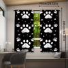2 Pcs Dog paw footprints print curtains,suitable for bedroom,living room kitchen decoration,home decoration,window decoration