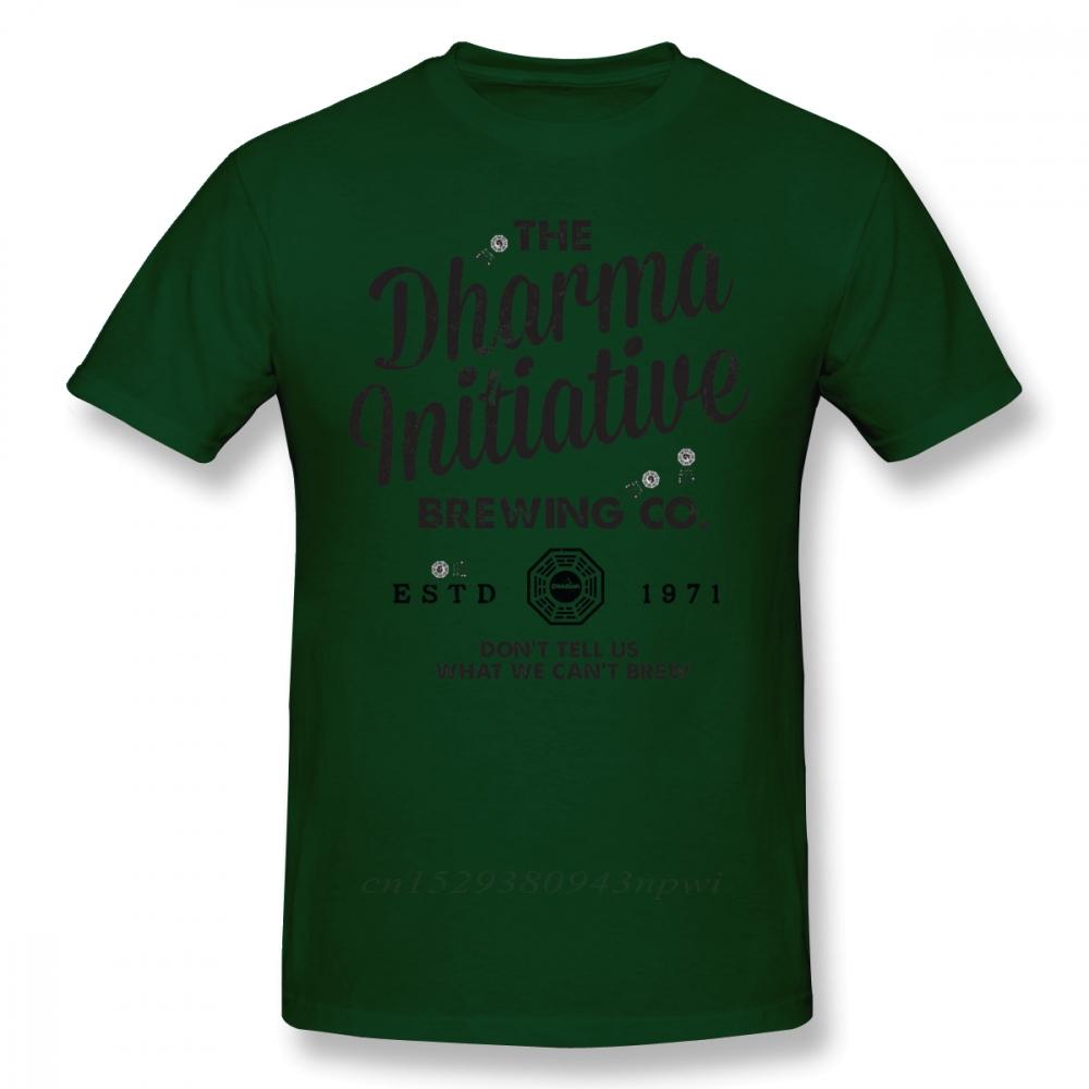 Dharma T Shirt LOST Dharma Initiative Brewing Company TShirt Streetwear Short Sleeve Tee Shirt Fun Plus size  Cotton Tshirt S