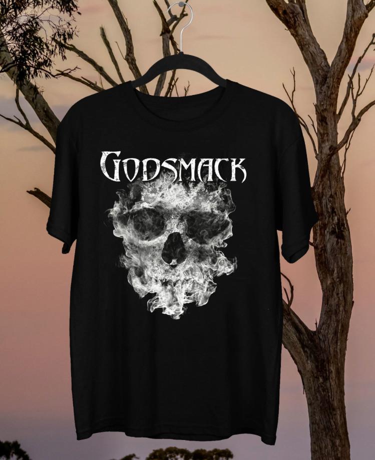 

Натхненна Godsmack Бавовняна футболка з коротким рукавом Чорна Універсальний розмір Унісекс Футболка XXXL