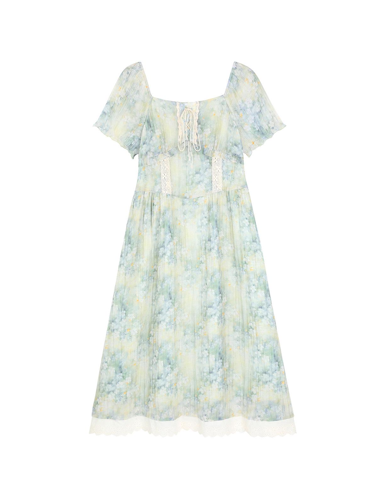 

Plus Size Summer Gradient Bubble Sleeve Dress with Slimming Waist Design 2XL (for 70-80 kg)
