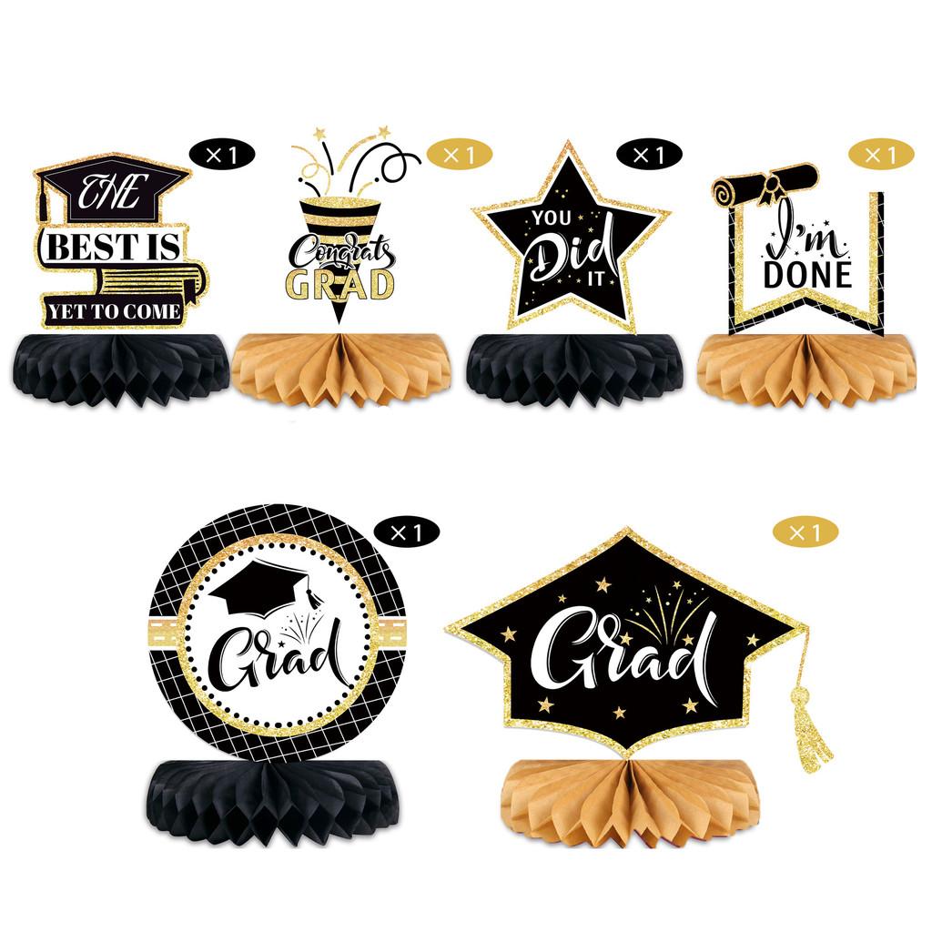 

Выпускной Декор Набор из шести шаров-сотов с бумажным веером для празднования события StyleA