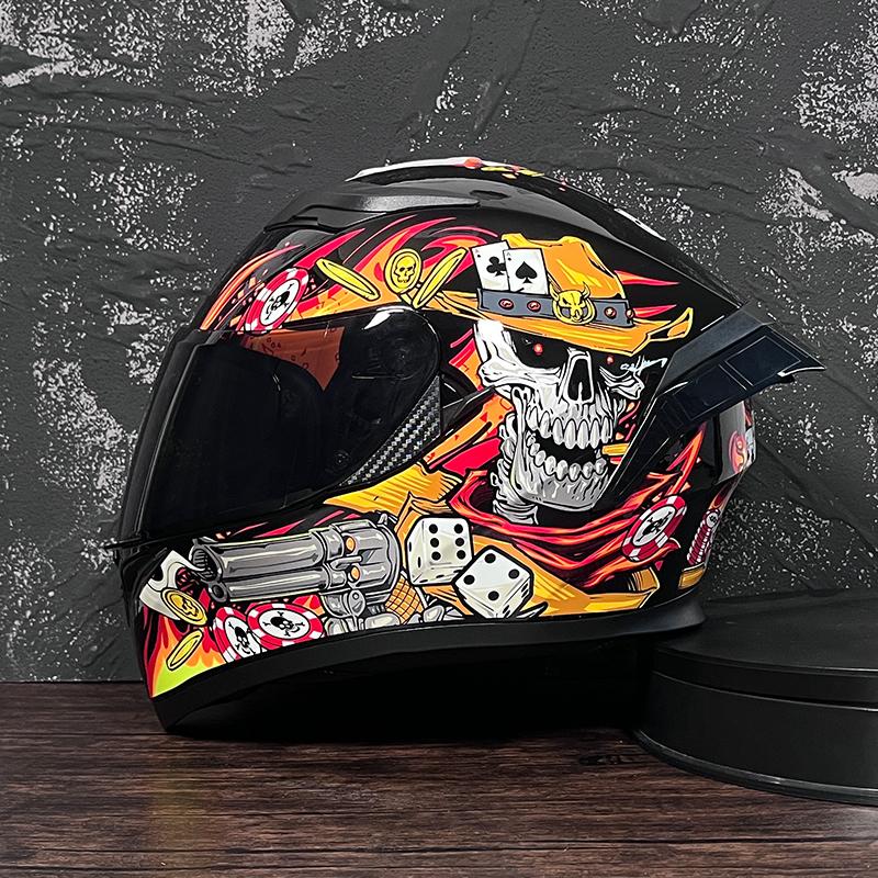 JIEKAI Motorcycle Helmet Men Full Face Casco Moto Double Visor Racing Motocross Helmet Motorbike Capacete Moto Helmets