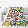 BFDI Inanimate All Characters Flannel Blanket Warm Soft Throw Blanket for Bedroom Decorative Funny Bedspread Sofa Bed Cover