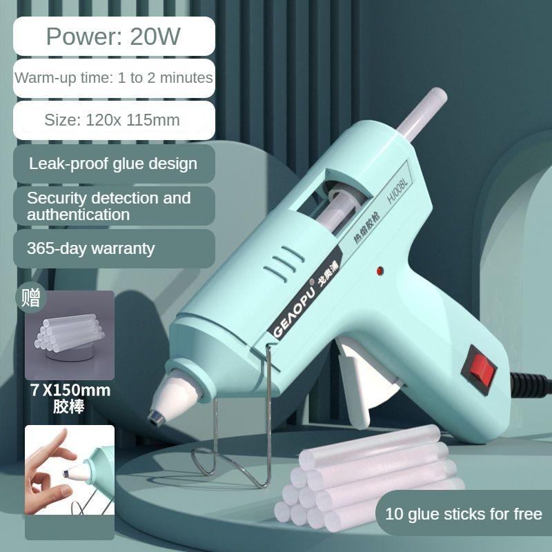 

Детский клеевой пистолет, 30 Вт, мини-пистолет для термоплавкого клея, электрический температурный пистолет, набор с прозрачным клеевым карандашом, электрический инструмент 7x100 мм
