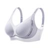 High elastic letter shoulder straps High school students pull anti-hanging women's big breasts show small supports gather anti-expansion fixed bra