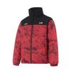 Li Ning Hot Pots Down Collection Down Jacket Unisex Agate Red Mountain Grain All Over Print AYMU601-6