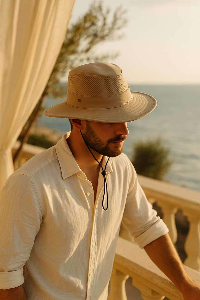 Summer Net Cap Men's Fashion Large Eaves Travel Sun Hat Monochrome Matte Fisherman's Hat (7  Colors)