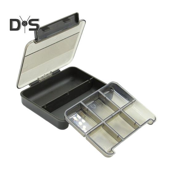 Oppbevaringsboks for fiskesluk med flere rom Kompakt design Liten størrelse Organiseringsetui for fisketilbehør