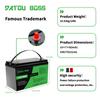 Datouboss 12V 100AH  Lifepo4 Batterie Solaire Lithium Battery Pack Storage for  RV/ Solar System/Trolling Motor/camper