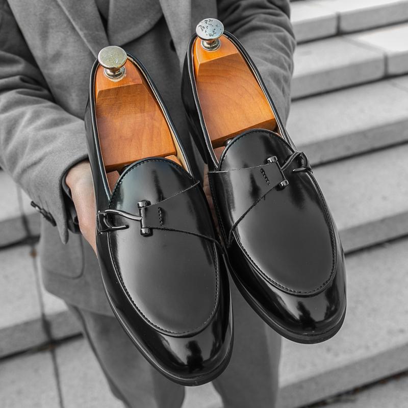 Fashion Leather Shoes Man Casual Loafers Luxury Design Slip on Male Dress Shoes Leisure Style Big Size Good Wear-resistant Sole