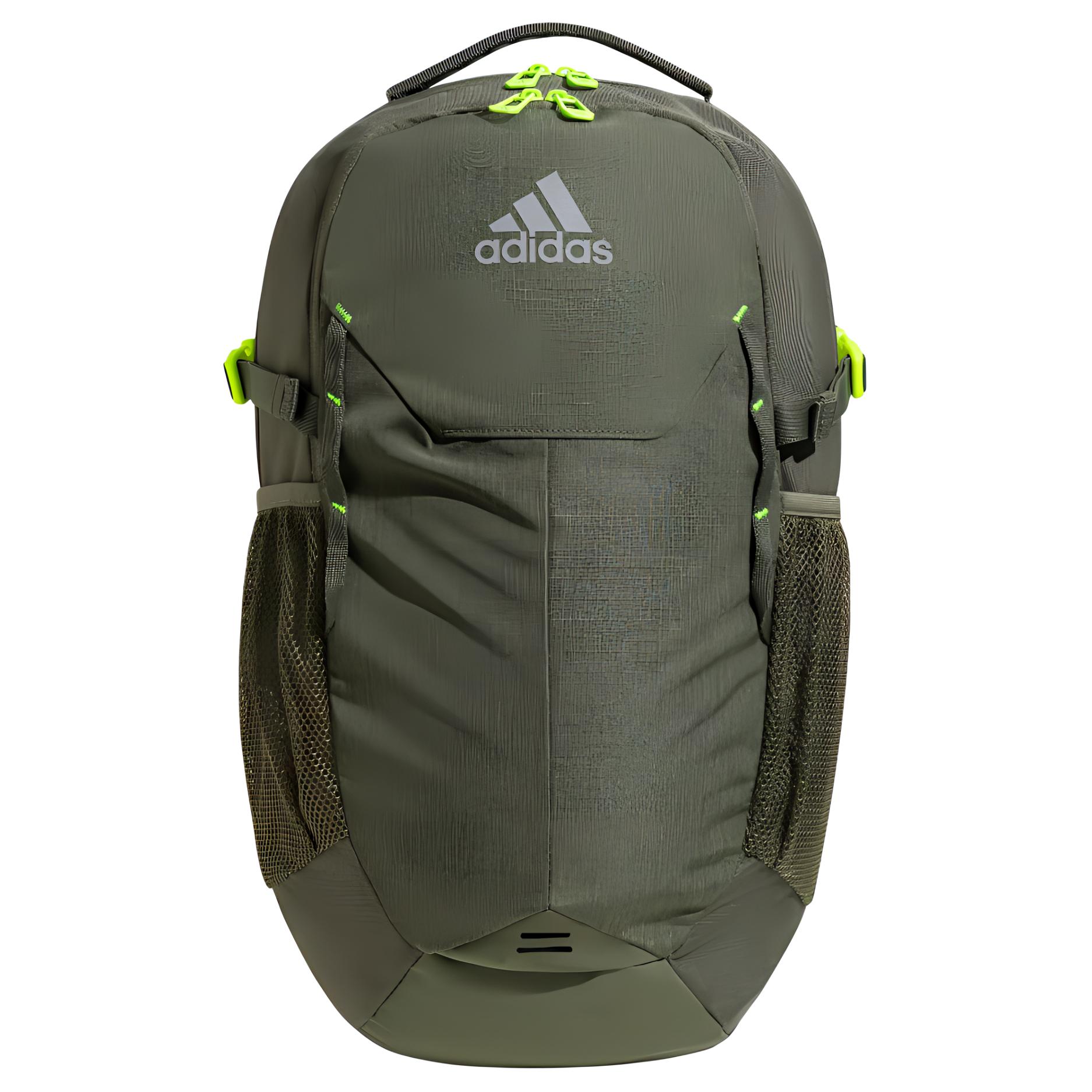 Adidas Functional Large Capacity Casual Recyclable Material Backpack Unisex Backpack Olive-Green JP1235 Olive Green