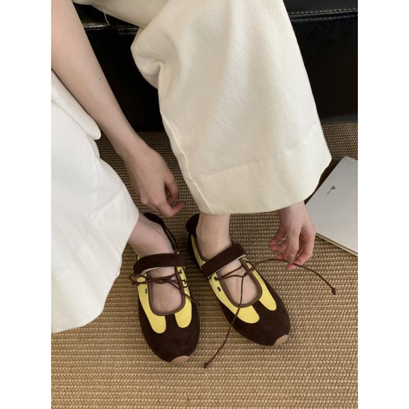 Niche new 2025 summer casual color matching Mary Jane single shoes sports shoes women's word Dexun shoes women