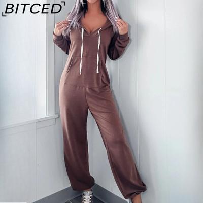 Autumn/Winter Jumpsuit Casual Solid Sweatshirt