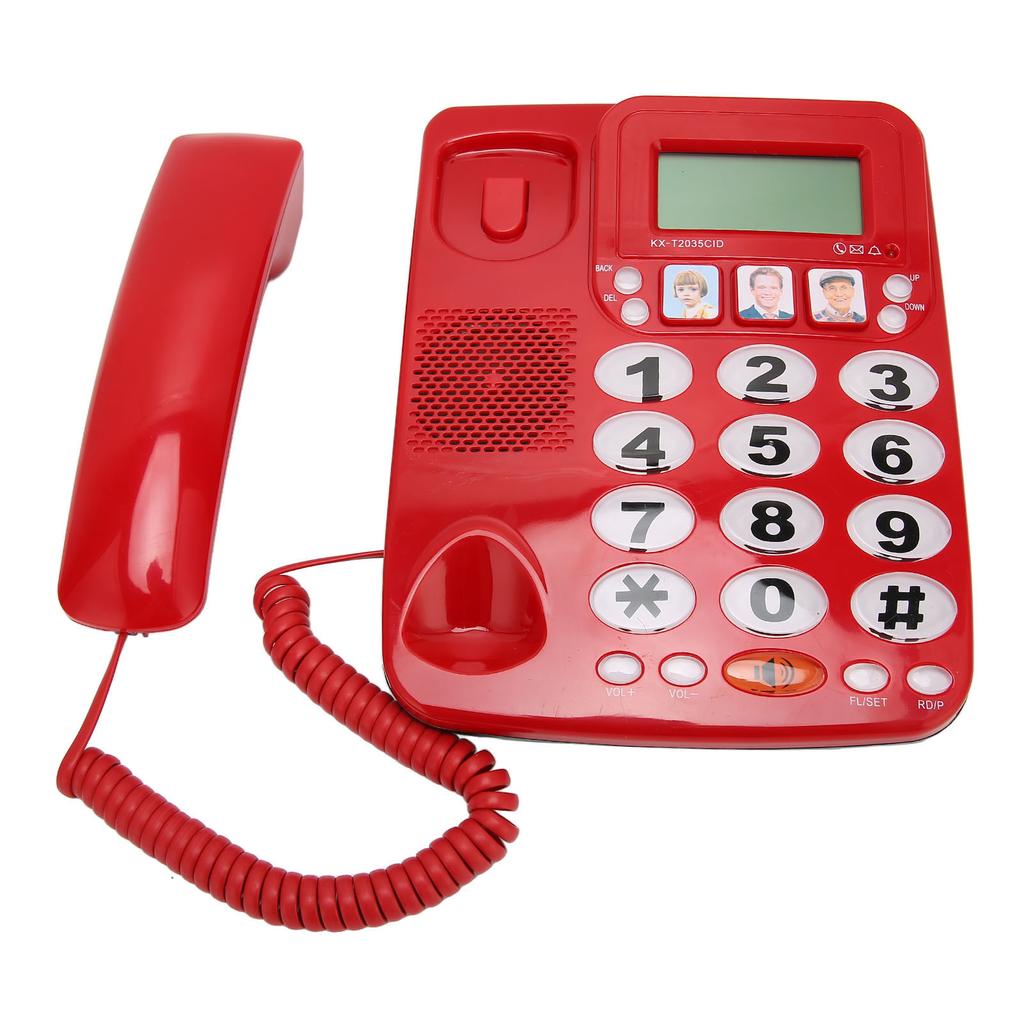 Corded Phone Dual Port Clr Sound Last Number Function Volume Desktop Landline Phone